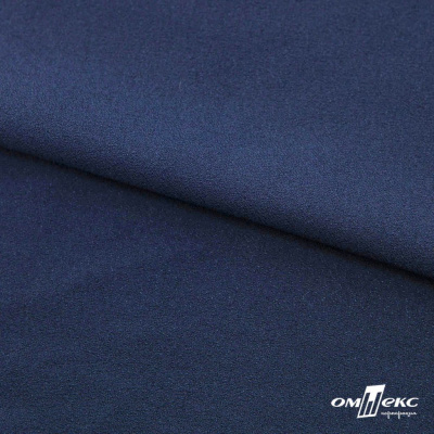 Ткань плательная Креп Рибера, 100% полиэстер,120 гр/м2, шир. 150 см, цв. Т.синий - купить в Муроме. Цена 142.30 руб.