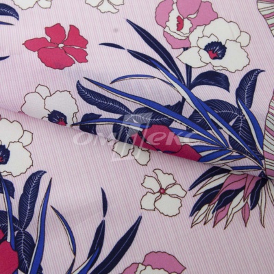 Плательная ткань "Фламенко" 18.1, 80 гр/м2, шир.150 см, принт растительный - купить в Муроме. Цена 239.03 руб.