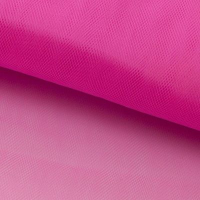 Фатин матовый 16-31, 12 гр/м2, шир.300см, цвет барби розовый - купить в Муроме. Цена 100.92 руб.