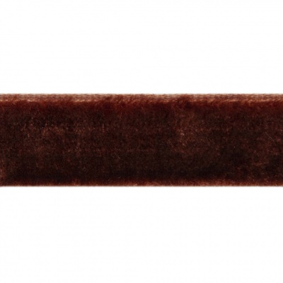 Лента бархатная нейлон, шир.12 мм, (упак. 45,7м), цв.120-шоколад - купить в Муроме. Цена: 392 руб.