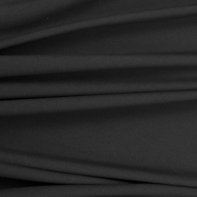Костюмная ткань с вискозой "Рошель", 250 гр/м2, шир.150см, цвет чёрный - купить в Муроме. Цена 438.12 руб.